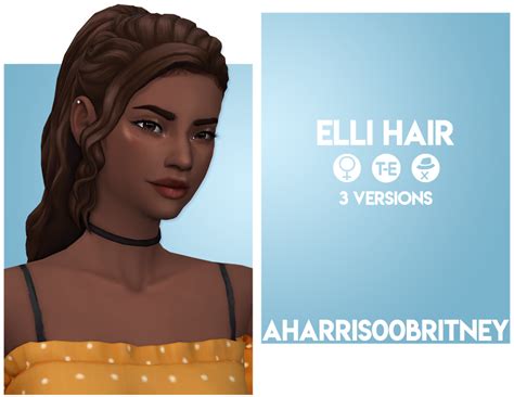 Softpine Cc Finds — Aharris00britney Elli Hair Speed Meshing For Sims Hair Sims 4