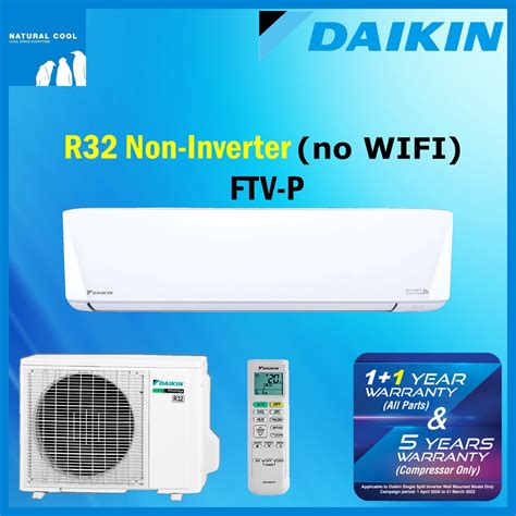 DAIKIN Aircond Non Inverter No WIFI FTV P 1hp 1 5hp 2hp Air
