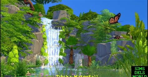 Simsdelsworld The Sims 4 Lost World Tihika Waterfall