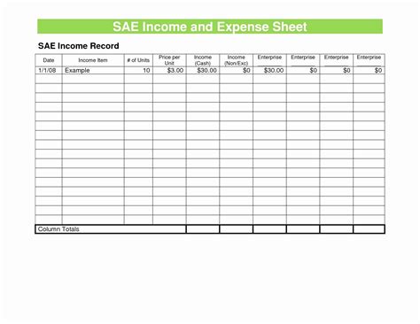 10 Column Worksheet Excel Template Schematic And Wiring Diagram