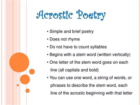 Ppt Acrostic Poetry Powerpoint Presentation Free Download Id2210336