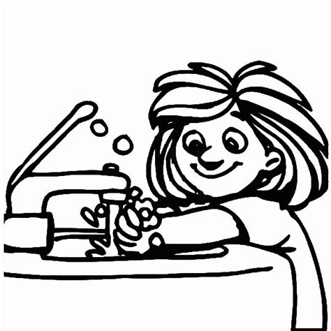 Washing Hands Coloring Pages Best Coloring Pages For Kids
