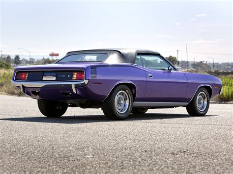 1970 Plymouth Cuda 440 Convertible Bs27 Classic Muscle Purple