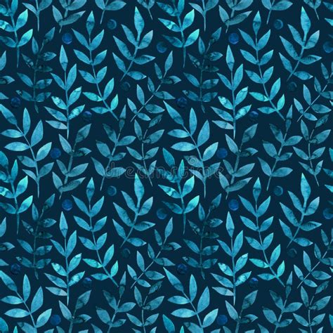 Seamless Pattern With Stylized Leaves Floral Endless Pattern Filled