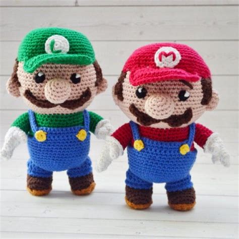 Crochet Pattern Of Mario From Super Mario Bros Etsy Patrones De