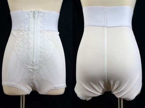 1970s panty girdle low hip high waist zip front control top