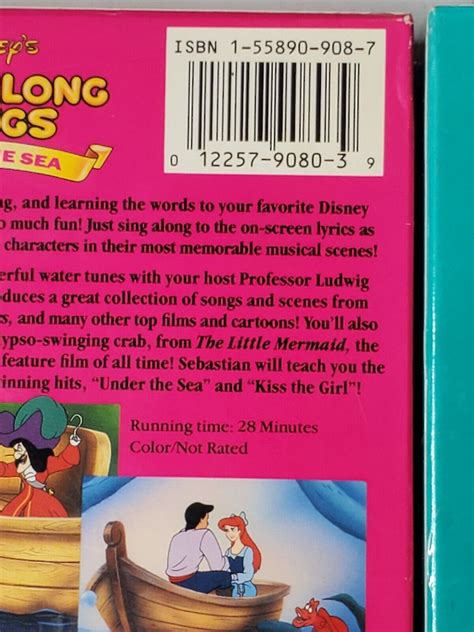Disney S Sing Along Songs Zip A Dee Doo Dah Vhs Sealed And Under The