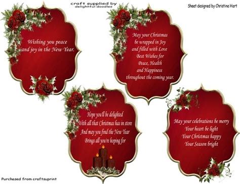 Four Assorted Verses For Cards Especially For Christmas Can Also Be