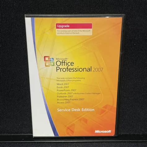 Service Desk Edition Microsoft Office Professional 2007 Upgrade W