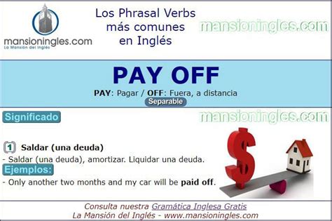 Phrasal Verbs Significado De Pay Off Numeros Ordinales En Ingles