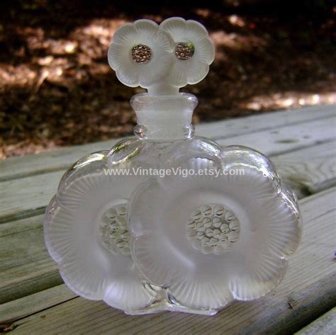Perfume Bottle Rene Lalique Vintage Valentines Clear Glass Etsy