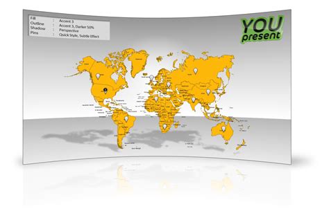Full Free Editable World Map For Powerpoint Presentation