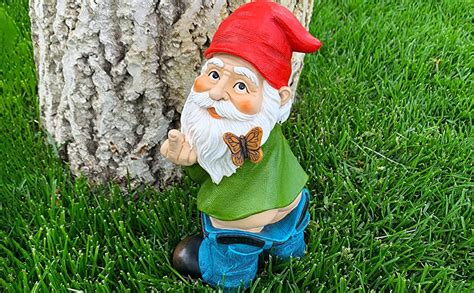 Mood Lab Garden Gnome Pants Down Gnome Inch Tall Statue Lawn