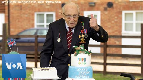 britain honors fundraising wwii vet tom moore on 100th birthday youtube