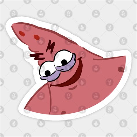 Evil Patrick Meme Patrick Star Pegatina Teepublic Mx