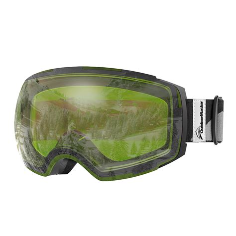 Ski Goggles PRO // Black + Green - Outdoor Master - Touch of Modern