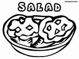 Salad Coloring Drawing Getdrawings Template Colorings sketch template