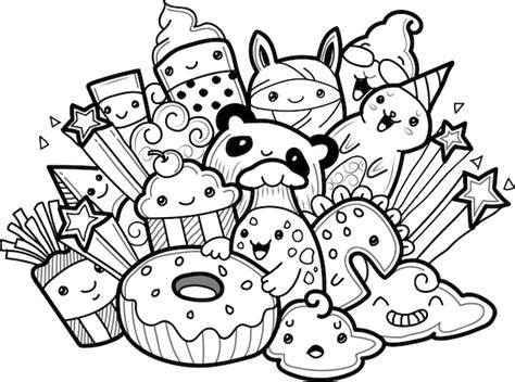 Printable Cute Doodle Monster Coloring Pages Bouldersalo