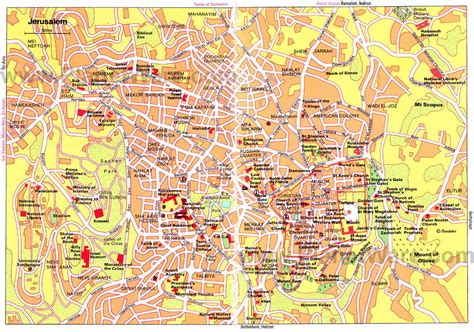 Alles, was digitale nomaden in jerusalem, israel brauchen, gibt's hier im überblick: Karte von Jerusalem - Karte von Jerusalem (Israel)