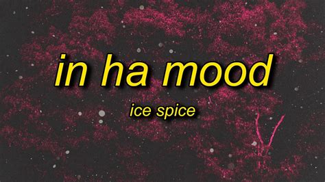 ice spice in ha mood lyrics in the party he just wanna rump youtube music