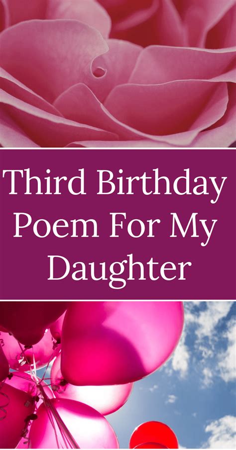 Happy 3rd Birthday A Poem For Our Daughter Birthday Wishes For