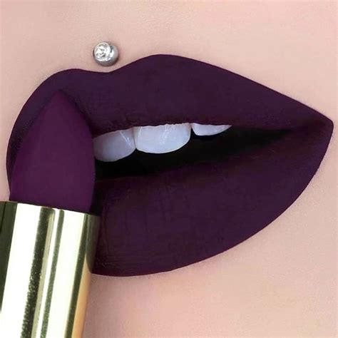 13 Shades Of Lipstick For Summer Dark Purple Lipstick Purple Lipstick Lip Art Makeup