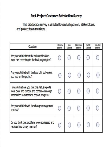 Free 40 Questionnaire Forms In Pdf Excel Ms Word