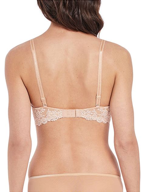 Wacoal Embrace Lace Underwired Plunge Bra Naturally Nude At John Lewis And Partners