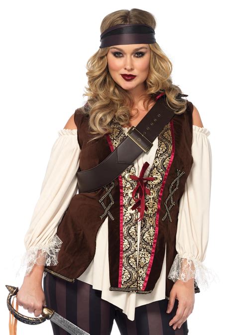 Leg Avenue Womens Plus Size Captain Blackheart Costume Halloween Day
