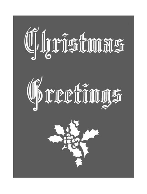 Christmas Greetings Stencil Henny Donovan Motif