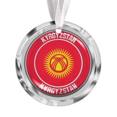 Kyrgyzstan Round Emblem Ornament How To Make Ribbon