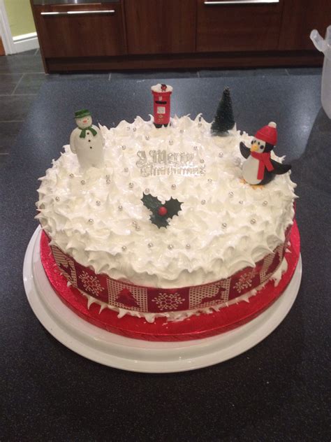 2014 Christmas Cake Snow Scene Christmas Cake Xmas Cake Christmas