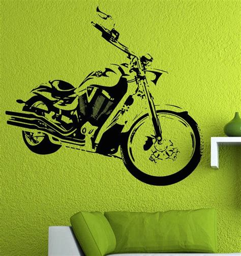 Items Similar To Chopper Motorcycle Wall Mural Art Vinyl Decal