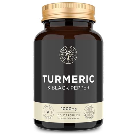 Advanced Turmeric Capsules High Strength With Black Pepper 1000mg