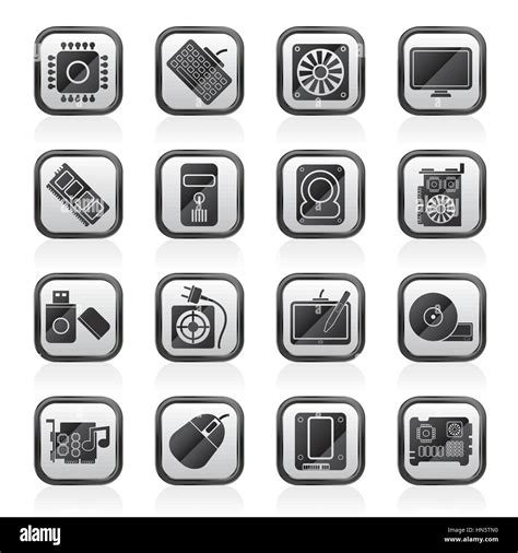 Computer Part Icons Stock Vector Image And Art Alamy