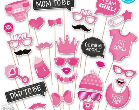 Baby Shower Print Yourself Photo Booth Props Baby Shower Printable