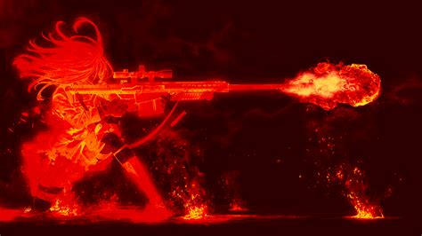 Wallpaper Anime Girls Sniper Rifle 1920x1080 Saresz 1357935 Hd