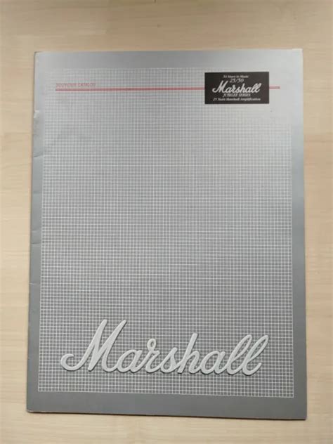Vintage Marshall Amps Amplifier Catalogue Late 1987 Very Rare Jubilee