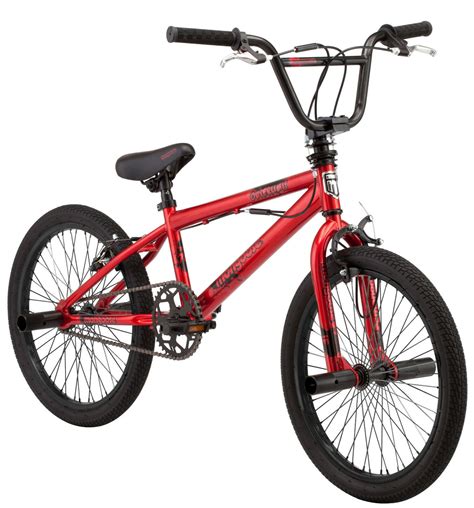 Mongoose 20″ Boys Red Outerlimit Bmx Bike Freestyle Front Rear Brakes
