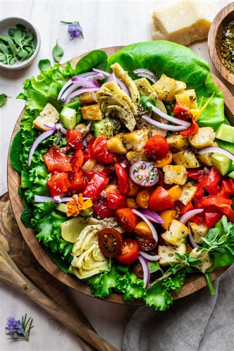 Italian Salad With Parmesan Herb Dressing A Simple Palate