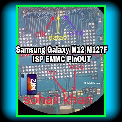 Samsung Galaxy M12 M127F ISP EMMC PinOUT