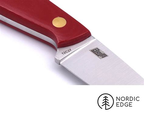 Brisa Necker Knife Red Micarta Flat Grind Nordic Edge