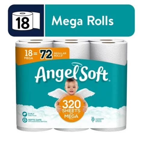 Angel Soft Toilet Paper 18 Mega Rolls 18 Rolls Smiths Food And Drug