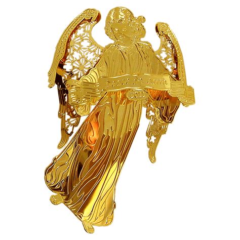 3d Gold Plated Brass Ornament Angel Pei