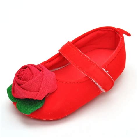 2015 Fashion New Born Baby Shoes Pretty Princess Baby Roses Shoes Solid