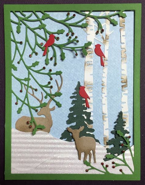 This Card Was Made Using The Following Dies Memory Box Jolly Holly