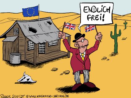 Die eu und großbritannien haben sich doch noch geeinigt. Brexit - Endlich frei! - Karikaturen und Cartoons