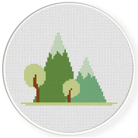 Wonderful Mountains Cross Stitch Pattern Daily Cross Stitch