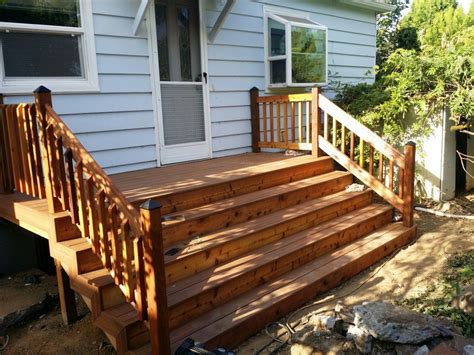 Back Porch And Steps Mobile Home Porch Manufactured Home Porch