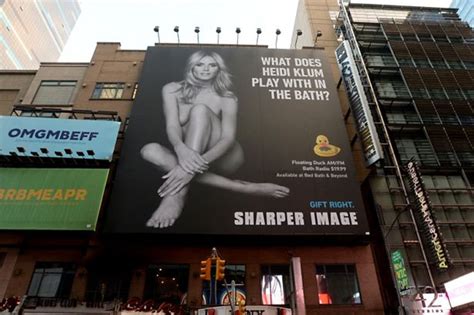 What Does Heidi Klum Play With In The Bath Racy Billboard Banned In